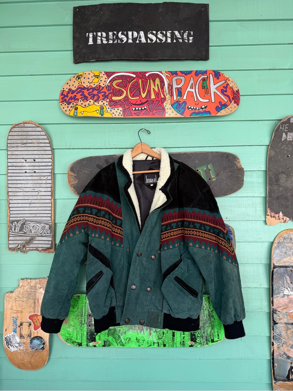 Vintage Journal Suede Leather Navajo Jacket